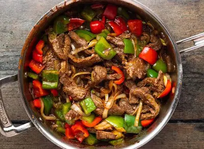Beef Capsicum with Oyster Sauce